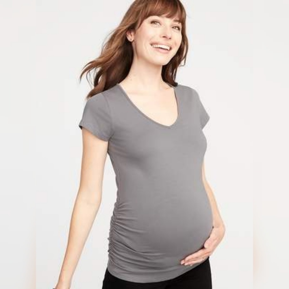 Maternity Fitted V-Neck Tee